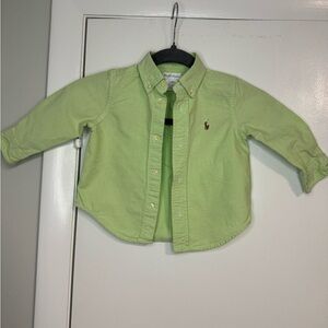 Kids Green Button-Down Shirt
